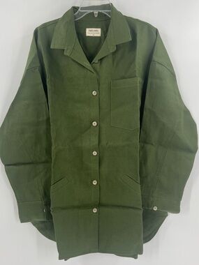 Free Label Pine Linen Cora Shacket Olive Green 3X NWT $198